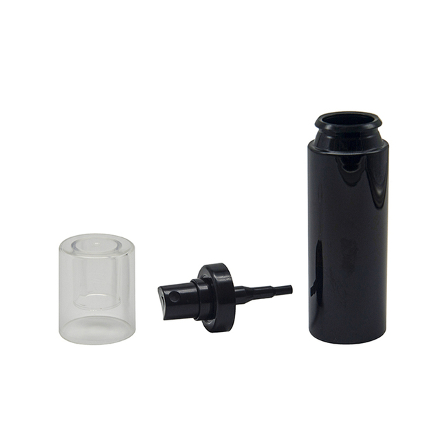 Botella de plástico de 60 ml, 100 ml, 120 ml y 150 m con rociador de niebla y tapa superior