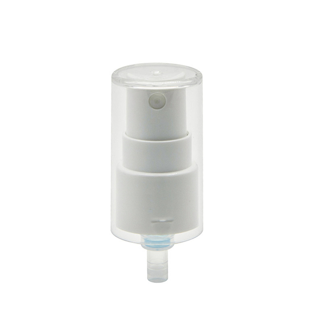 Rociador de niebla fina con resorte de plástico blanco con tapa superior